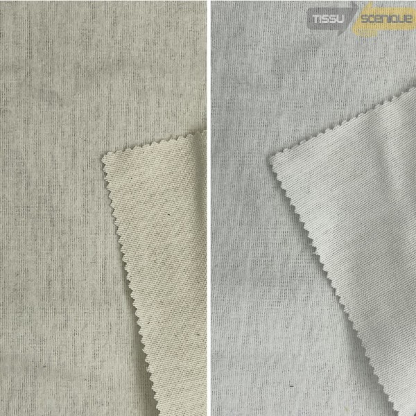 Coton gratté blanc ou écru  160g/m² en 3.10m