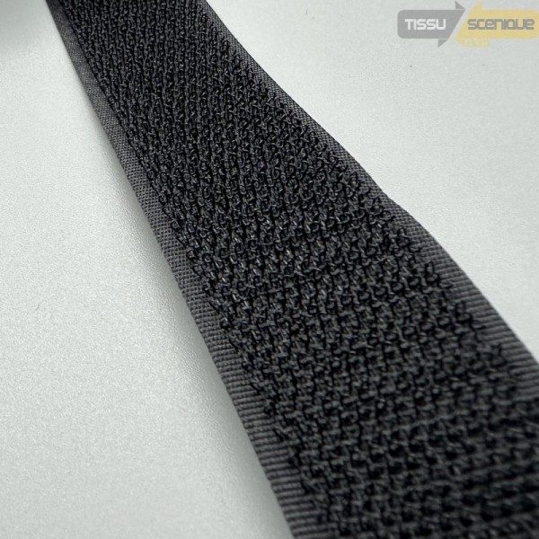 velcro crochet 25mm noir