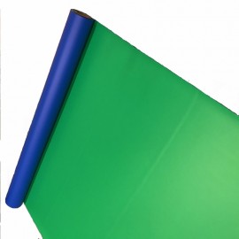 Tapis de danse vert et bleu incruste en 2m de large- à la coupe
